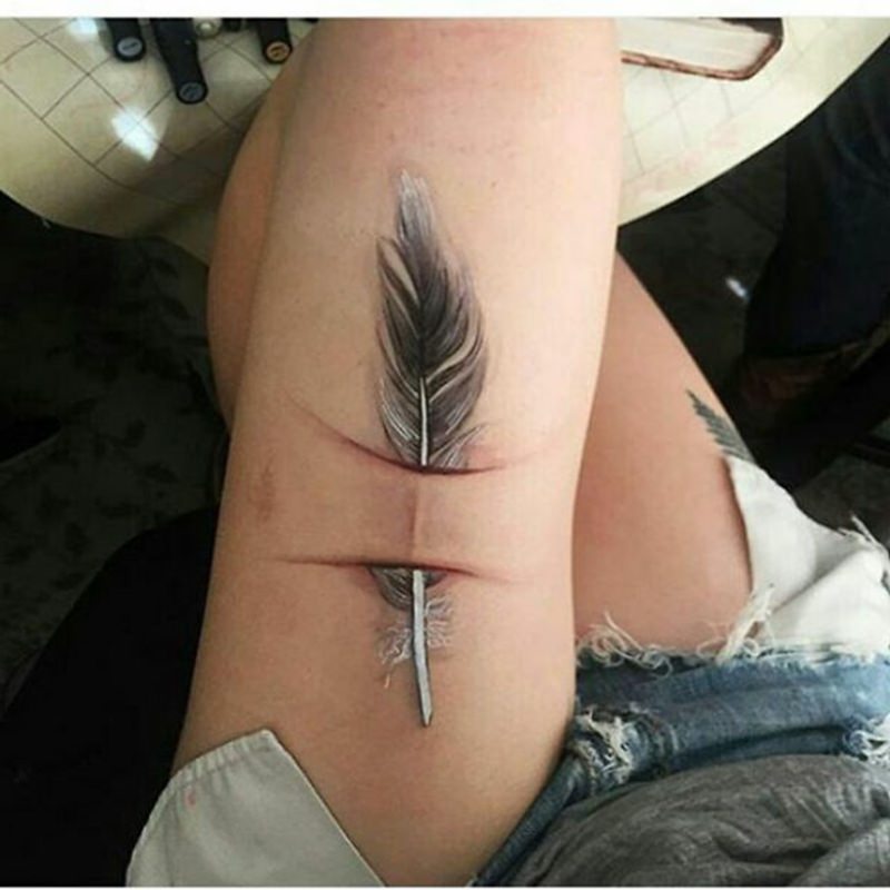30 ideia criativas de tatuagem para embelezar qualquer cicatriz 32