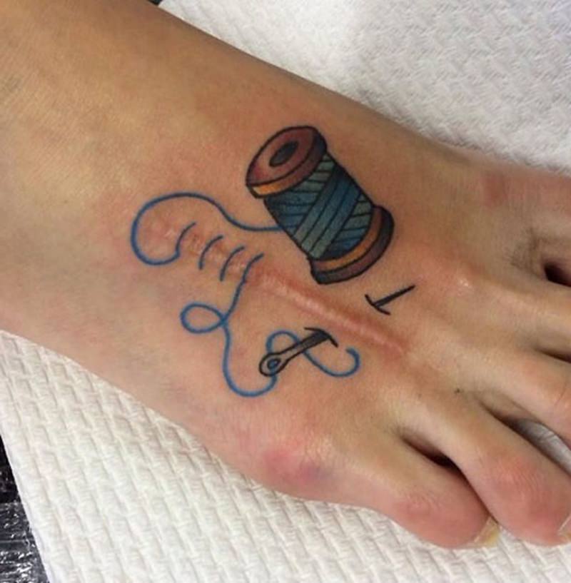 30 ideia criativas de tatuagem para embelezar qualquer cicatriz 35
