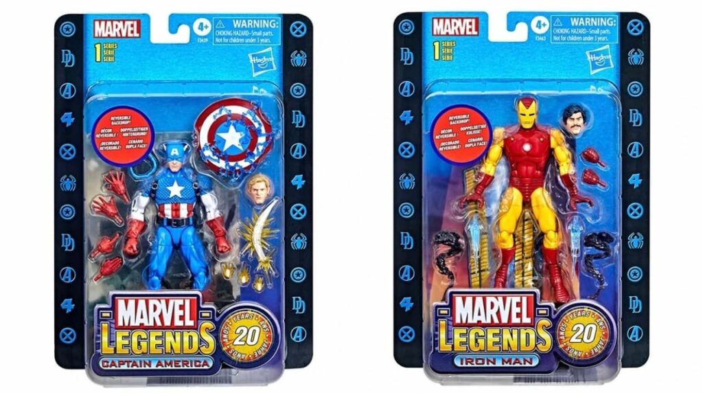 Marvel Legends comemora 20 anos com o Capitão América da velha escola e o Homem de Ferro 15